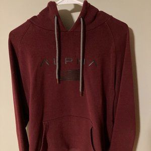 Men's Alpha Flag Hoodie Red Black Large